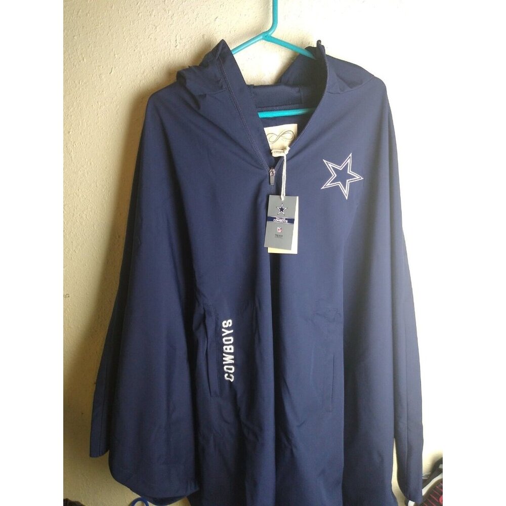 Dallas Cowboys Men's Softshell Hooded Poncho by Tony Gonzalez Size LG Brand New